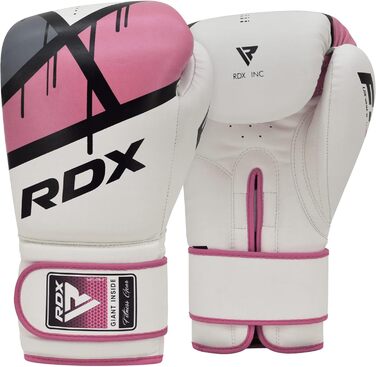 Жіночі боксерські рукавички RDX для муай-тай, кікбоксингу та MMA, рожеві, шкіра Maya Hide, для тренувань із боксерською грушею, 8-12 oz