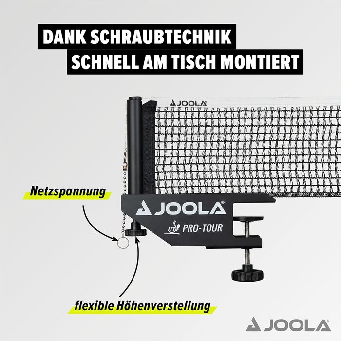 Набір столу для пінг-понгу Joola Post Pro Tour – сітка, чорний, 152 см