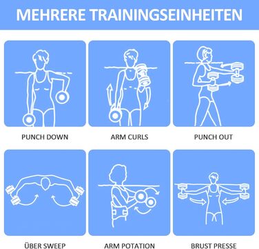 Набір з 2 аква-гантелі для фітнесу у воді, піна, знімні ручки, для чоловіків та жінок (Рожевий)
