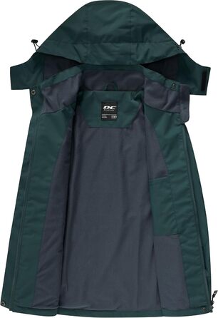 Жіноча водонепроникна куртка-дождевик Softshell для походів та прогулянок, перехідна outdoor-куртка з капюшоном, XL, темно-зелена