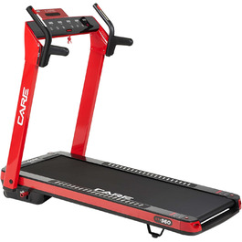 Бігова доріжка Care Fitness з мотором, складана, електрична, з моторизованим нахилом, LCD-дисплеєм і підтримкою додатка Kinomap для дому