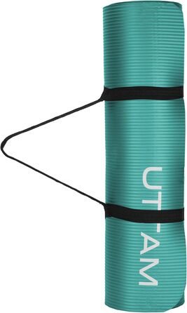 Килимок для йоги UTTAM | Товстий, багатоцільовий | Для фітнесу, стретчингу, пілатесу, дому та залу (183 x 60 см, Blaugrün)