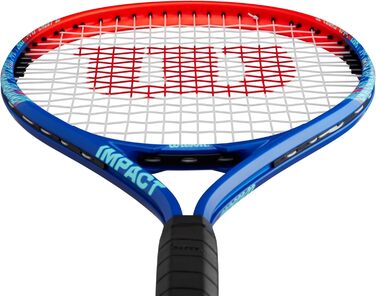 Тенісна ракетка Wilson Impact для дорослих, синя/червона, розмір 4-1/4