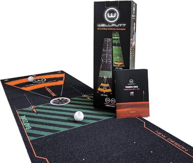 Килимок для гольфу WELLPUTT 4 м чорний, тренувальний