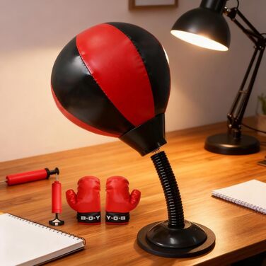 Бокс-груша на присосці надувна для боксу, дітей, дорослих, офісу, студентів, дому - тренажер для рук