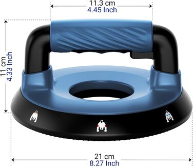 Регульовані бруси для віджимань 360° - тренажер для верхньої частини тіла, синій