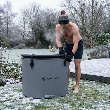 Аквастік BrrFree – Ванна для криотерапії 382л – Криованна для холодної терапії та відновлення – Міцна конструкція Drop-Stitch – Для саду та тераси