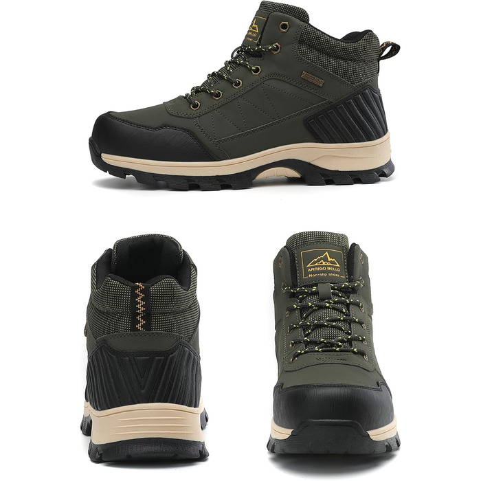 Чоловічі зимові черевики ARRIFIO BELLO: зимові черевики, вандер-черевики, трекінг черевики, утеплені, з антиковзанням, розмір 41-46, колір зелений