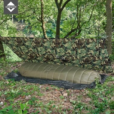 Спальний мішок OneWind для гамаку, 3 сезони. Тепла ковдра для кемпінгу, подорожей та відпочинку на природі. Температурний режим 2°C~10°C (Deluxe) 90'*63' (2.3M*1.6M)