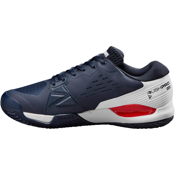 Кросівки для тенісу Wilson Rush Pro Ace Clay WRS332740, 44 EU, Navy/Blazer White/Infrared