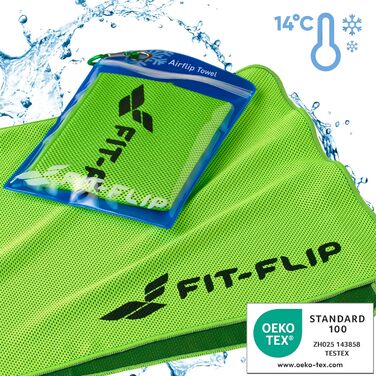 Набір охолоджуючих рушників Fit-Flip 3 шт. – для фітнесу та спорту – мікрофібра, охолодження шиї – Airflip, Cool Ice Towel, 100x30 см