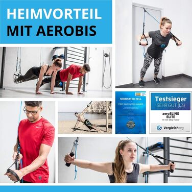 Тренажер-петлі aerobis aeroSling Elite зі шківом, дверним анкером, відеоінструкцією та тренувальним планом