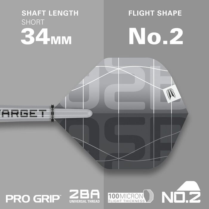 Дротики Target Darts Nathan Aspinall Echo 90% вольфраму, м'який наконечник, 18 г, професійний набір з Pixel Tip, Pro Grip та Pro Ultra No.2