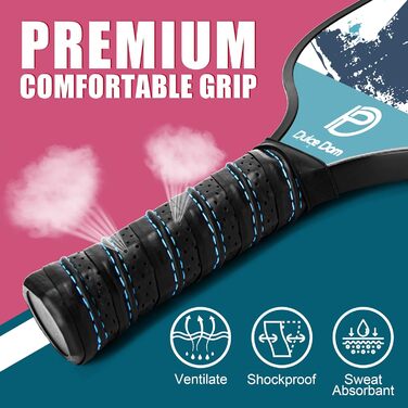 Набір піклбол DULCE DOM: 2 або 4 ракетки, м'ячики та сумка, схвалено USAPA