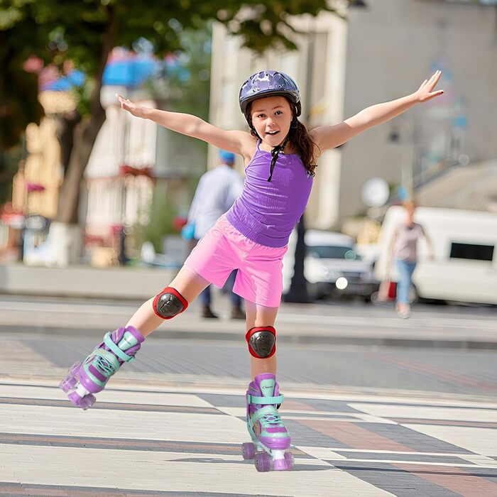 Дитячі ролики Nattork для дівчаток, Райдужне єдинорога, для малюків, 5-8 років, регульовані ролики з підсвічуванням – найкращий подарунок на день народження