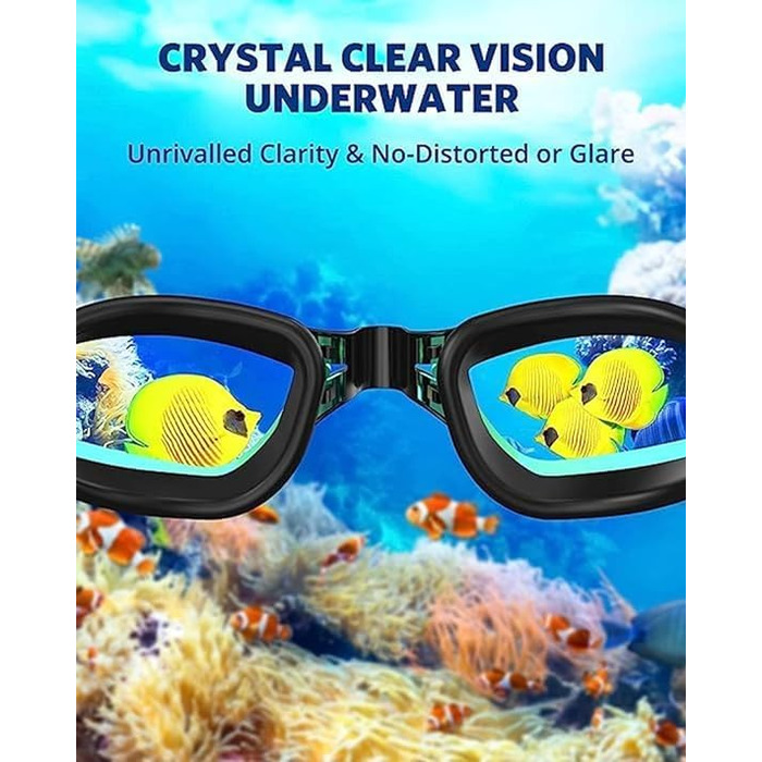 Окуляри для плавання унісекс Schwimmbrille: антизапітніюючі, UV-захист, регульовані, професійні, для дорослих та підлітків (сині/рожеві)