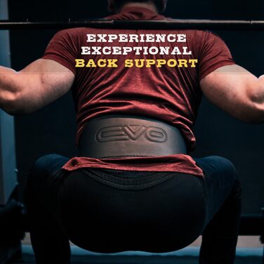 Пояс для важкої атлетики EVO Fitness 4/6/8 дюймів для чоловіків та жінок. З підкладкою для підтримки попереку, з ременями для зап'ястя. Для тренувань з гирями, підтягувань, віджимань. Чорний.
