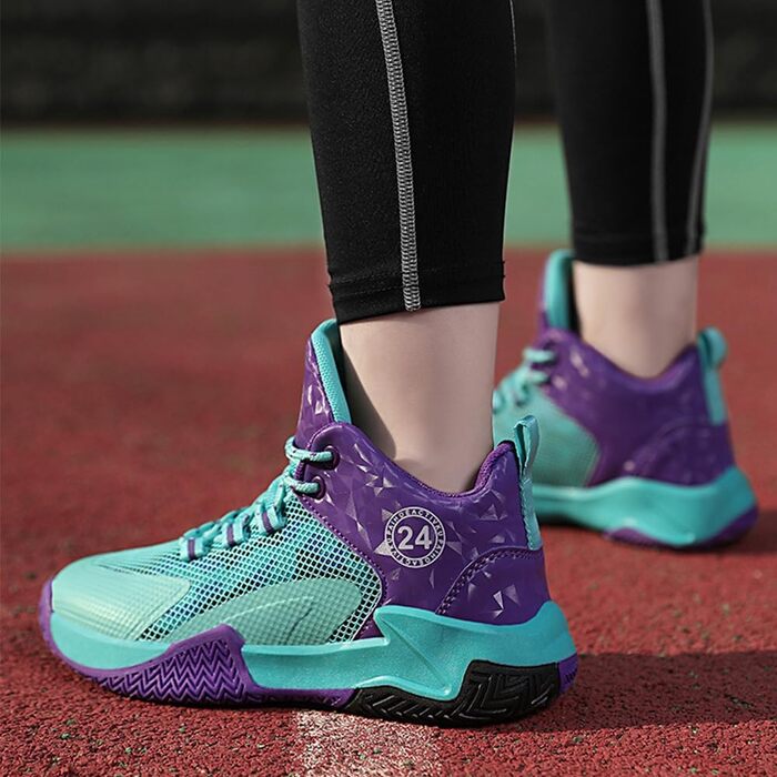 Дитячі баскетбольні кросівки Kinder – унісекс, рожеві, розмір 36 EU. Антиковзаюча підошва, високий верх, для хлопчиків та дівчаток