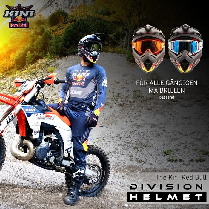 Чоловіча мотокросова кофта Kini Red Bu Division V2.3 XS, преміум-якість, для гонок, ендуро та кросу, сертифікована, дихає, підходить для захисту