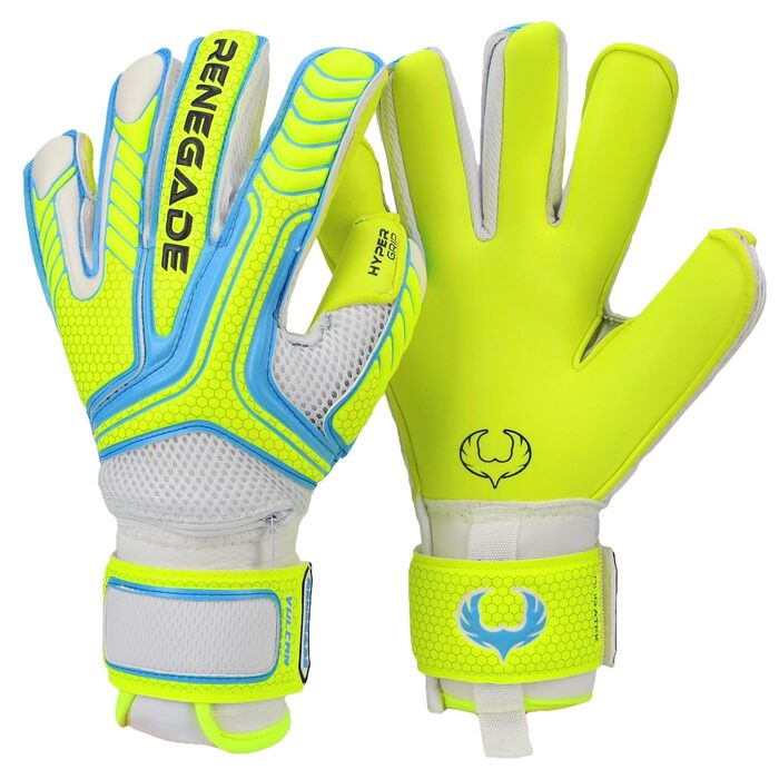Воротарські рукавиці Renegade GK Vulcan Microbe-Guard (розміри 6-11, 4 стилі, 3 рівень) Pro-Tek, гібридний крій Roll-Negative, Hyper Grip 3.5+3мм для дорослих, молоді, дітей