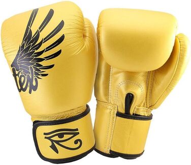 Боксерські рукавички Fairtex Falcon Gold для муай-тай, кікбоксингу, 8-16 унцій, преміум-якість