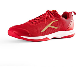 Бадмінтонне взуття HUNDRED Infinity Pro для чоловіків | Червоно-золотий колір, 44 EU | Поліестер/Сітка | Для бадмінтону, тенісу, сквошу, настільного тенісу, баскетболу та падел-тенісу