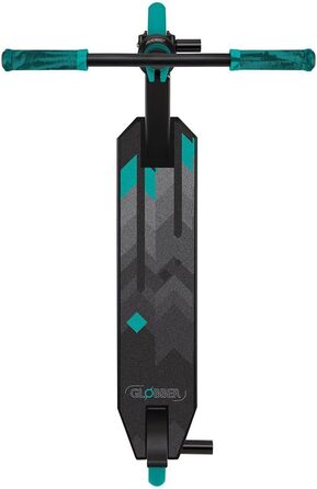 Трюковий самокат Globber GS 540, 100 мм, ABEC 7, підсилене кермо, 360° обертання, чорний-бірюзовий, універсальний розмір