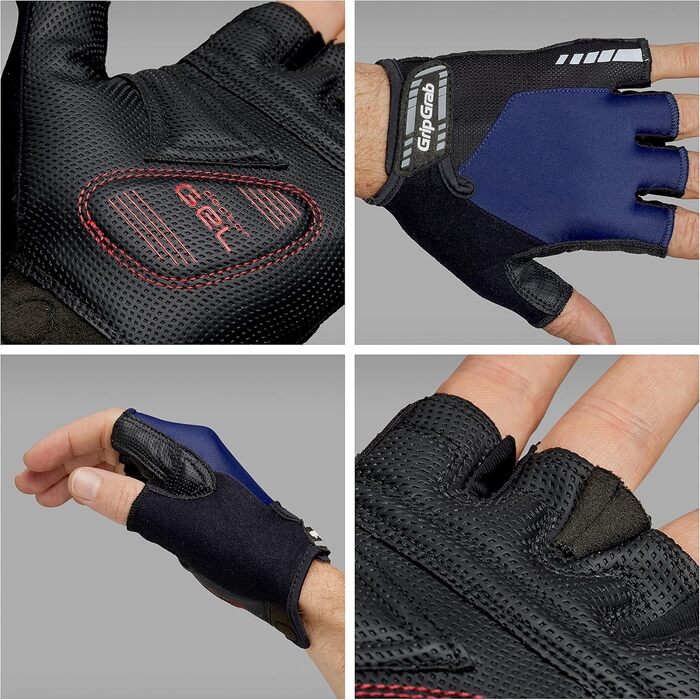 Велосипедні рукавички GripGrab ProGe 4mm DoctorGe для їзди літом (XL, Navy Blue)