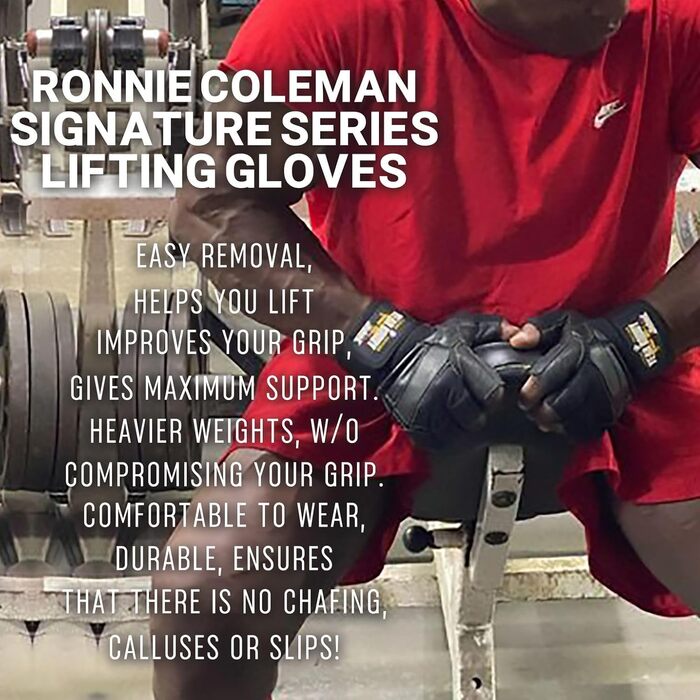 Рукавички для важкої атлетики Schiek Ronnie Coleman Signature Series XL, зносостійкі, для тренажерного залу