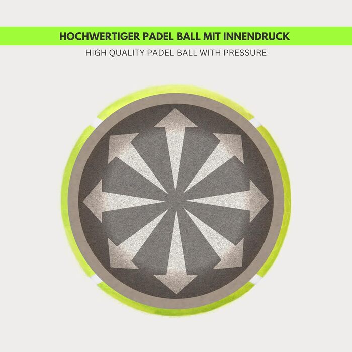М'ячі для падел-тенісу XP4000 [3 штуки в упаковці] - фірмові м'ячі з ворсу для падел-тенісу - універсальні м'ячі для падел, довговічні