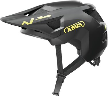Дитячий велосипедний шолом ABUS YouDrop, чорний, S (48-55 см), для підлітків, з місцем для хвоста, для міста та бездоріжжя