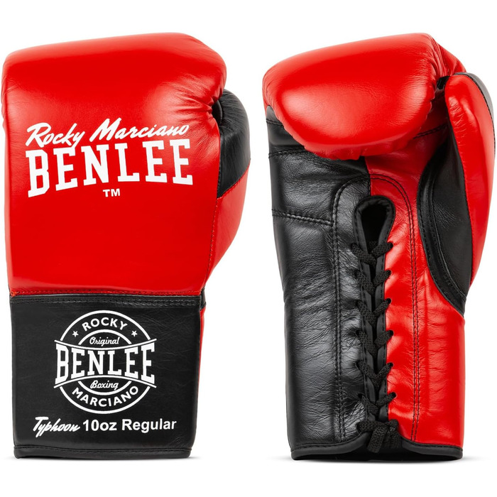 Боксерські рукавички BenLee Typhoon 08 oz Red/Black з натуральної шкіри