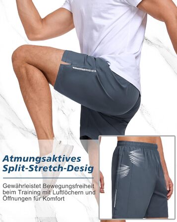 Чоловічі спортивні шорти для тренувань 3 шт. (Чорний, світло-блакитний, темно-сірий)