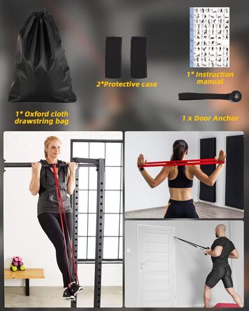 Набір еластичних стрічок FAOKZE для фітнесу, йоги, стрейчингу та силових тренувань (5 шт.)