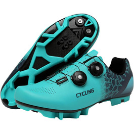 Велотуфлі чоловічі та жіночі, MTB та шосейні, дихаючі, з антиковзким покриттям, унісекс, синій, 45 EU