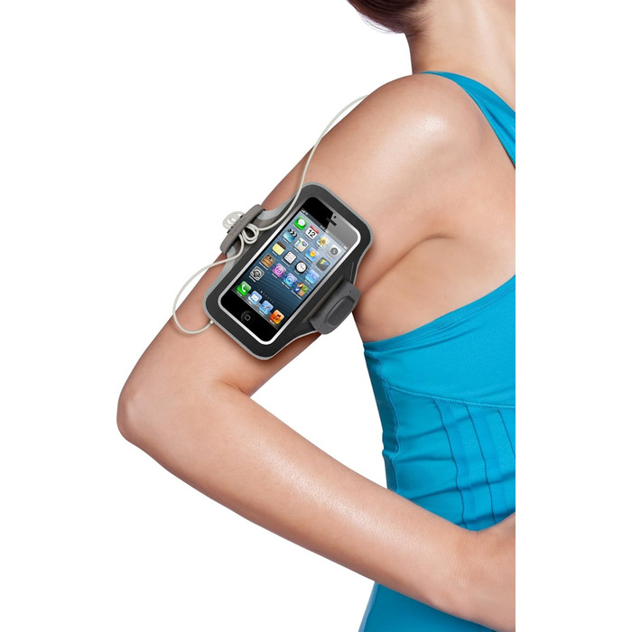 Спортивний чохол на руку Belkin Slim-Fit Plus з відділенням для кабелю, для iPhone 5/5s/5c, чорний