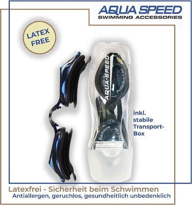 Плавальні окуляри Aqua Speed Lumina з діоптріями для дорослих, короткозорість, чорні, тоновані лінзи, індивідуальний вибір діоптрій для кожного ока