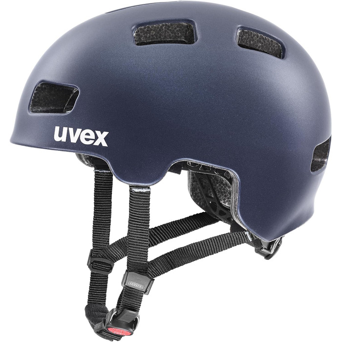 Дитячий велосипедний шолом Uvex HLMT 4 CC, легкий, з індивідуальним регулюванням розміру, вентиляцією, 51-55 см, матовий синій