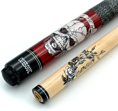 CUESOUL Біліардний кий 19/20/21oz з дерева клен, комплект Rock The World, червоний, 20oz