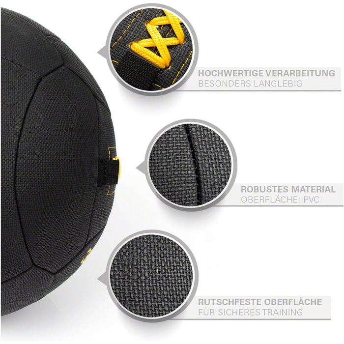 Медичний м'яч Sport-Tec Robusta 3 кг, 35 см, жовтий