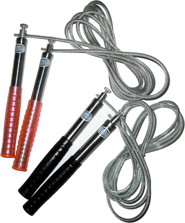 BAY® OLYMP Скакалка для стрибків зі сталі з підшипниками, регульована, 280-320 см. Ідеально для фітнесу, кікбоксингу, муай-тай