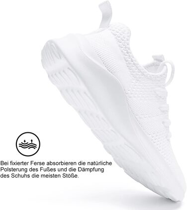 Жіночі кросівки Damen для бігу, тенісу та активного відпочинку, білі, 43 EU, дихаючі, легкі, з антиковзким протектором