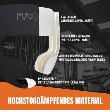 axxA Захисний шолом для боксу, кікбоксингу, карате, тхеквондо, повне покриття, розмір L, чорний
