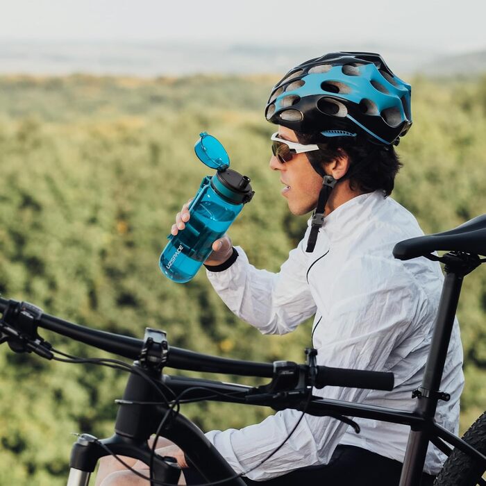 Водна пляшка UZSPACE Tritan 750 мл - дитяча, без BPA, для спорту та активного відпочинку (блакитна)