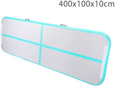 Надувна гімнастична матка LSLIFE для дому, 4м, з електричним насосом, для гімнастики, йоги, тренувань дітей