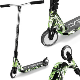Трюковий самокат Motion Stunt Scooter Xtreme для підлітків і дорослих, алюмінієвий, колеса 120 мм, ABEC 9, для новачків і досвідчених, стильний та міцний, Forest