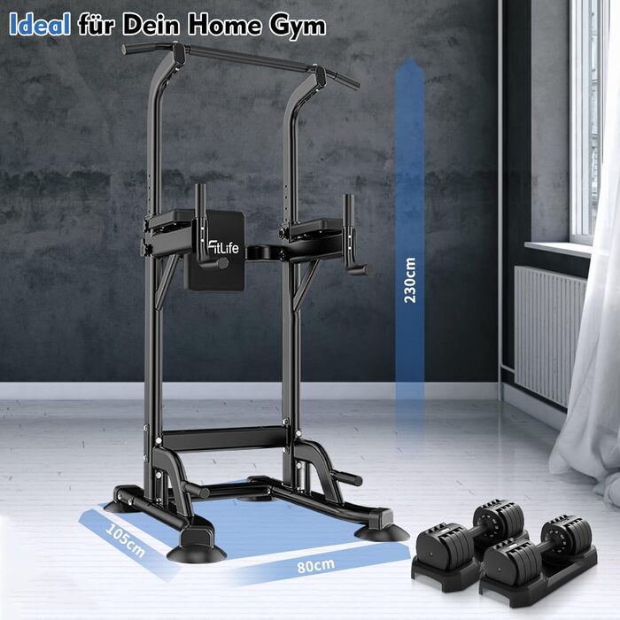 Power Tower DH FitLife: турнік, бруси для віджимань та тренажер спини | Станція для силових тренувань вдома