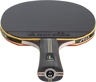 Стіга Trinity V2 – пінг-понгова ракетка для настільного тенісу, 3 зірки, ITTF, ергономічна ручка, для атакуючих гравців, чорна