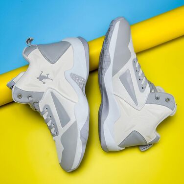 Баскетбольні кросівки High Top з антиковзким покриттям, легкі та зручні, розмір 43 EU, вузька колодка, білі