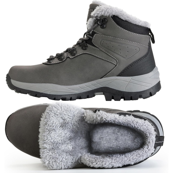 Жіночі зимові черевики CC-Los з теплим підкладкою, снігоступи, легкі, неслизькі (36 EU, сірий)